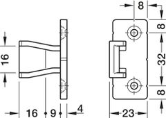 B báº®t vãch =nhá»°a Hafele 262.50.358 ảnh 3