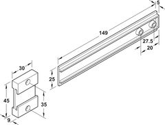 Chốt bản lề cho tủ lạnh Hafele 568.16.007 ảnh 3