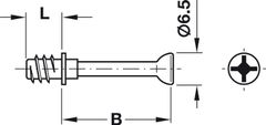 Chốt Nối Nhỏ Ren 8.5mm Hafele 262.28.615 ảnh 2