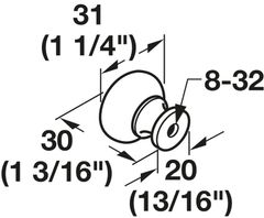 Quả Nắm Tủ Hafele 136.94.600 ảnh 2