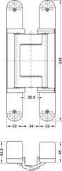 Bản lề âm TE640 3D A8, SSS Hafele 924.17.525 ảnh 2