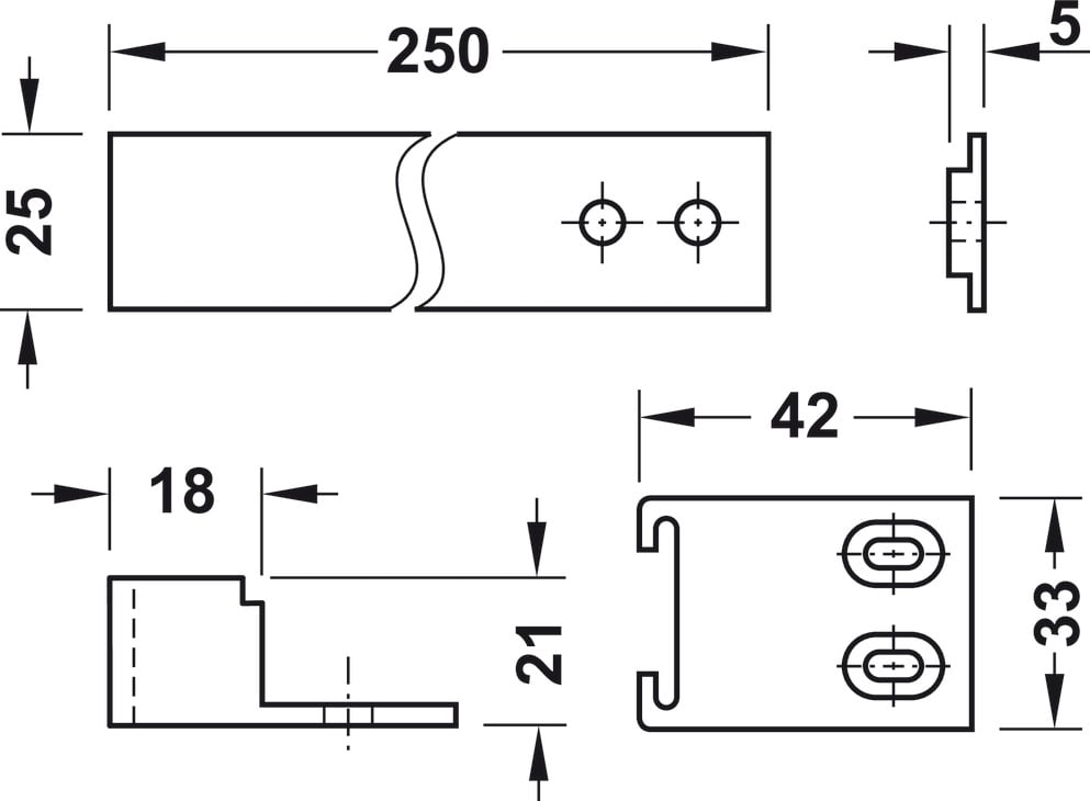 Bas gắn cánh tủ lạnh Hafele 568.16.020 - Thiết bị bảo quản cho gian bếp hiện đại Bas gắn cánh tủ lạnh Hafele 568.16.020 - Thiết bị bảo quản cho gian bếp hiện đại
