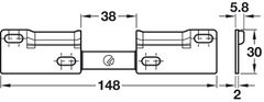 Đế Gắn Tường Cho Bas Treo Tủ Hafele 290.41.990 ảnh 2