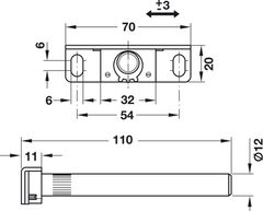 Bas đỡ kệ =KL Hafele 283.33.904 ảnh 2