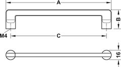 Tay Nắm Tủ 176mm Hafele 106.61.224 ảnh 4