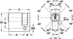 Ruột khoá 1 đầu chìa SNP 27.5/10mm Hafele 916.00.601
