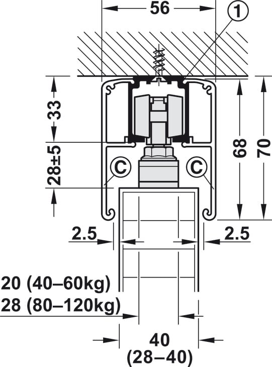 Phụ Kiện Cửa Trượt Slido Classic 120P Hafele 941.25.134 - Những bước lắp đặt phụ kiện cửa trượt