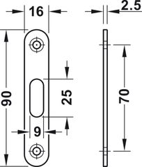 Bộ Thân Khóa Cho Cửa Trượt Hafele 911.26.524 ảnh 4