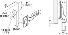 Phụ Kiện Bản Lề Cho Cửa 1 Cánh 19 - 32mm Hafele 408.24.002 ảnh 4