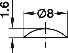 Nút chận cửa=nhựa Hafele 356.21.420 ảnh 2