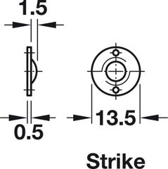 Chận cửa có BI sắt 12mm Hafele 241.86.114 ảnh 5