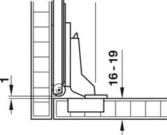 Phụ Kiện Bản Lề Cho Cửa 1 Cánh 16 - 19mm Hafele 408.24.020 ảnh 2