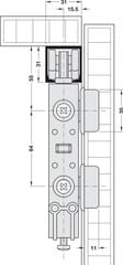 Bản lề nối cánh cửa xếp Hafele 409.63.710 ảnh 6