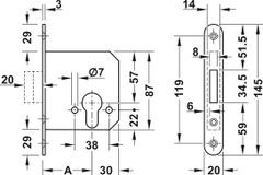 Thân khoá deadlock Hafele 911.22.297 ảnh 2