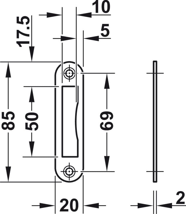 Thân khoá deadlock Hafele 911.22.297 - Thân khóa Hafele 911.22.297 – điểm khóa phụ cho cửa chính Thân khoá deadlock Hafele 911.22.297 - Thân khóa Hafele 911.22.297 – điểm khóa phụ cho cửa chính