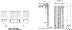 Folding f.concepta 25 lh 1250-1850mm Hafele 408.31.008 ảnh 4