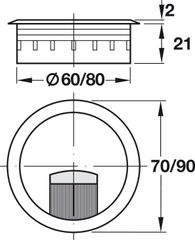 Vòng CHE dây điện = nhựa Hafele 631.35.314 ảnh 2