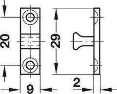 Chận cửa =KL Hafele 244.20.015 ảnh 2