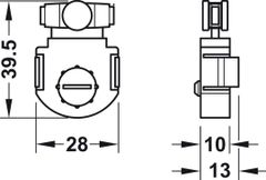 Bánh xe F-Line11 12A (xám) Hafele 404.73.321 ảnh 2