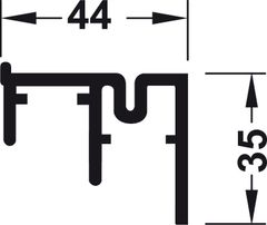 Ray Dẫn Hướng Dưới 2500mm Hafele 407.47.002 ảnh 1