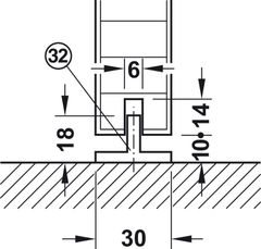 Bộ phụ kiện cửa trượt classic 80-P VER.B Hafele 940.82.102 ảnh 5