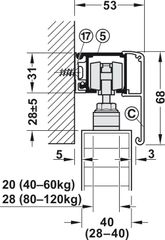 Phụ Kiện Cửa Trượt Slido Classic 120P Hafele 941.25.134 ảnh 3