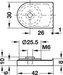 Vỏ Khóa Cho Tay Nắm Cửa Kính SYMO Hafele 233.40.712 ảnh 3