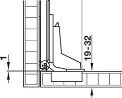 Phụ Kiện Bản Lề Cho Cửa 1 Cánh 19 - 32mm Hafele 408.24.002 ảnh 2