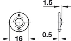 Chận cửa có BI sắt 12mm Hafele 241.86.114 ảnh 3
