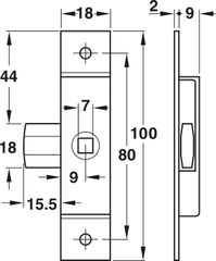 Khoá budget Hafele 911.61.060 ảnh 2