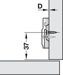 Đế Bản Lề Metalla SM Không Bật Hafele 315.98.670 ảnh 2
