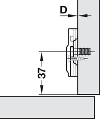 Đế Bản Lề Tủ Metalla 310 SM Hafele 311.71.500 ảnh 2