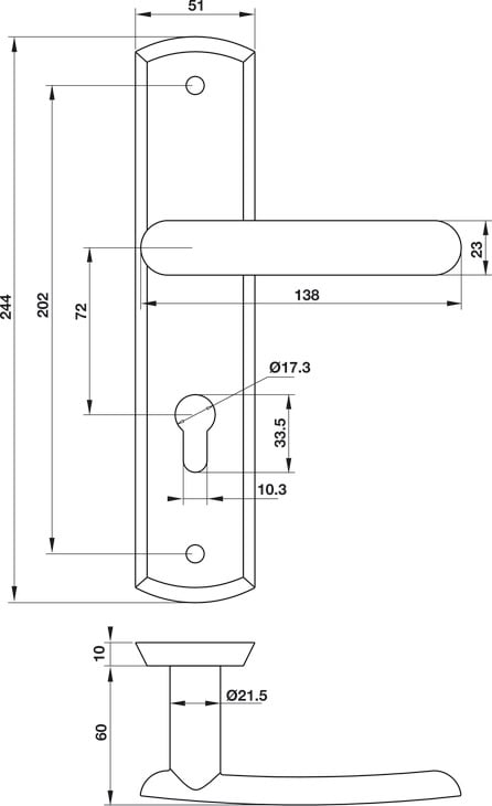 Tay Nắm Gạt C/C 72mm Hafele 903.98.467 - Tổng quan về tay nắm gạt C/C 72mm Hafele 903.98.467