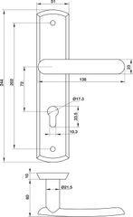 Tay Nắm Gạt C/C 72mm Hafele 903.98.467 ảnh 2