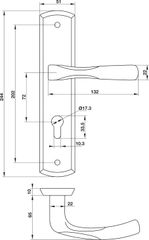 Tay Nắm Gạt Đế Dài Mở Phải C/C 72mm Hafele 903.98.462 ảnh 2
