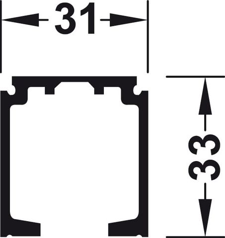 Ray Trượt Đơn 31 X 33mm Hafele 940.43.942