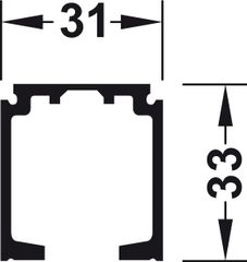 Ray Trượt Đơn 31 X 33mm Hafele 940.43.962
