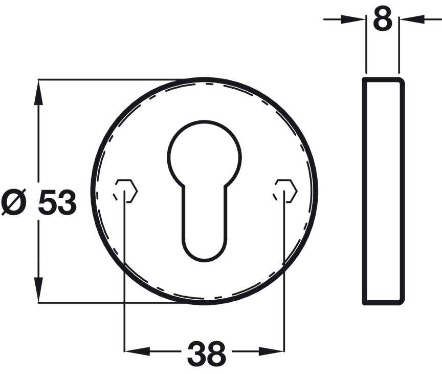 Náp chụp ruột khóa, đồng bóng PVD Hafele 902.52.173 - Tổng quan về náp chụp ruột khóa, đồng bóng PVD Hafele 902.52.173