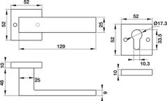 Tay Nắm Gạt Cửa Vệ Sinh Hafele 903.99.965 ảnh 3