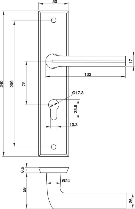 Tay Nắm Gạt Đế Dài C/C 72mm Hafele 903.98.464 - Mỗi loại cửa cần một kiểu tay nắm riêng Tay Nắm Gạt Đế Dài C/C 72mm Hafele 903.98.464 - Mỗi loại cửa cần một kiểu tay nắm riêng