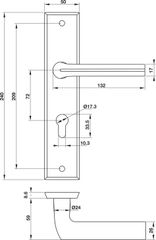 Tay Nắm Gạt Đế Dài C/C 72mm Hafele 903.98.464 ảnh 2
