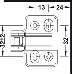 Đế Bản Lề Tủ SM 100 Hafele 315.98.550 ảnh 3