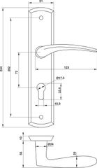 Tay Nắm Gạt Đế Dài C/C 72mm Hafele 903.98.473 ảnh 2