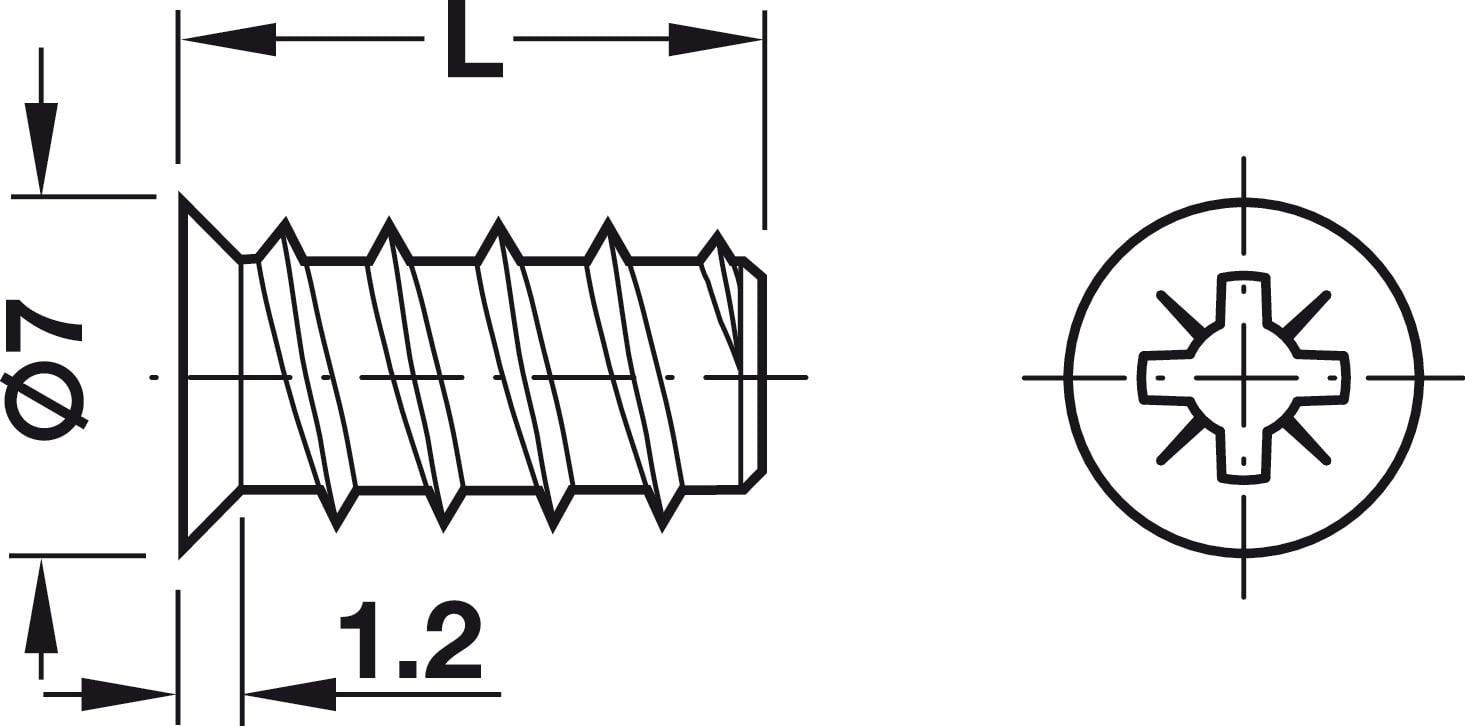 Vít varianta 5/10.5mm Hafele 012.14.910 - Chọn vít 10,5 mm hay 13,5 mm? Vít varianta 5/10.5mm Hafele 012.14.910 - Chọn vít 10,5 mm hay 13,5 mm?