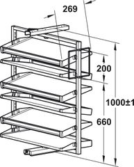 Shoe rack ext.st.white 800x1000x365mm Hafele 806.22.700 ảnh 4
