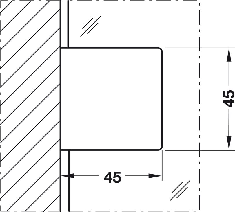 Kẹp Kính Tường Nhà Tắm 90° Hafele 981.00.562 - Tổng quan về kẹp kính tường nhà tắm 90° Hafele 981.00.562