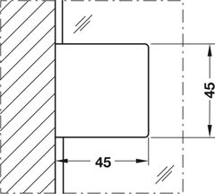 Kẹp Kính Tường Nhà Tắm 90° Hafele 981.00.562 ảnh 2