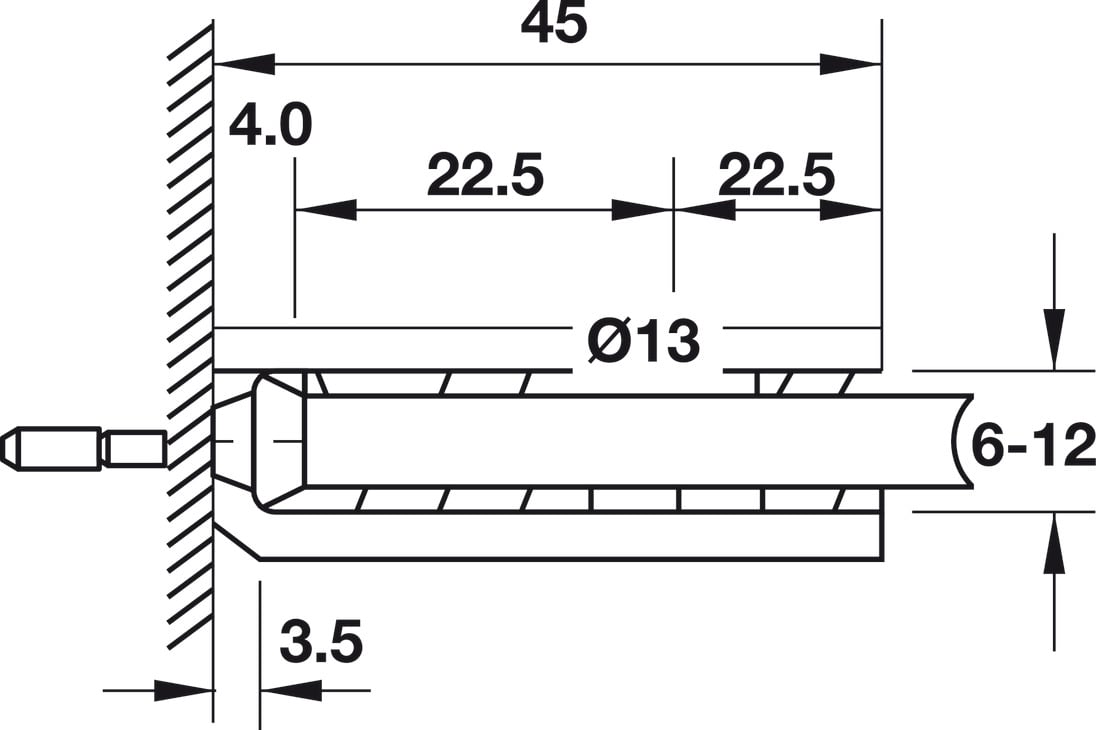Kẹp Kính Tường Nhà Tắm 90° Hafele 981.00.562 - Cấu tạo và vật liệu của kẹp kính tường nhà tắm 90° Hafele 981.00.562