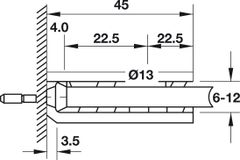 Kẹp Kính Tường Nhà Tắm 90° Hafele 981.00.562 ảnh 3