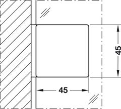Kẹp Kính - Tường Nhà Tắm 90º Có Đế Hafele 981.00.542 ảnh 2